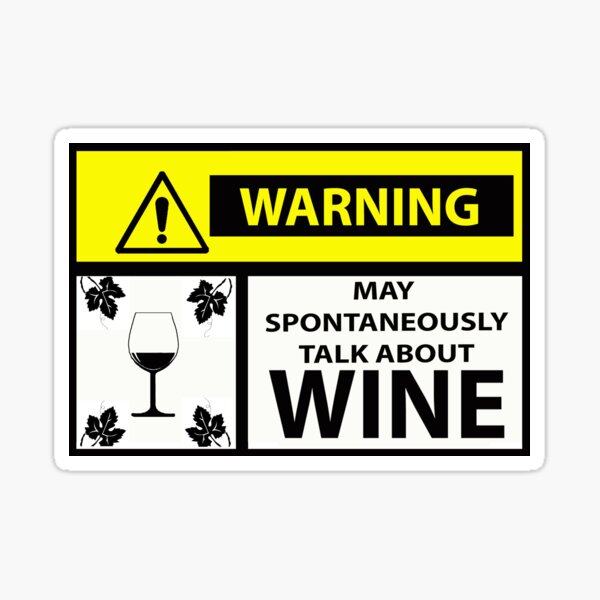 Spontaneous Outbursts about Wine by Adelaide Artist Avril Thomas at Magpie Springs Sticker