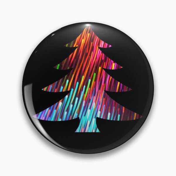 Item preview, Rainbow glitter Christmas Trees on a black background pattern designed and sold by Pear Tree Studio.