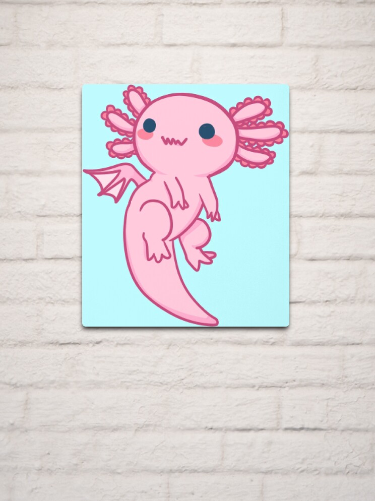 Funny Axolotl Gifts Kawaii Axolotl Art Graphic Cut Metal Print by Sheyie  Arisu - Pixels