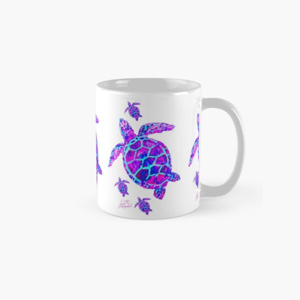Sea Turtle with babies pink and blue Classic Mug