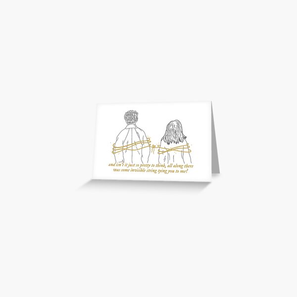 Taylor Swift Invisible String Design [with lyrics version] Greeting Card  for Sale by stxrcrossed