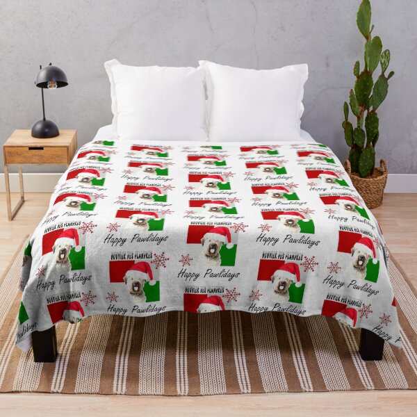 Item preview, Happy Pawlidays – Christmas Bouvier Des Flandres Dog Design w/ Santa Hat designed and sold by platinumblks.