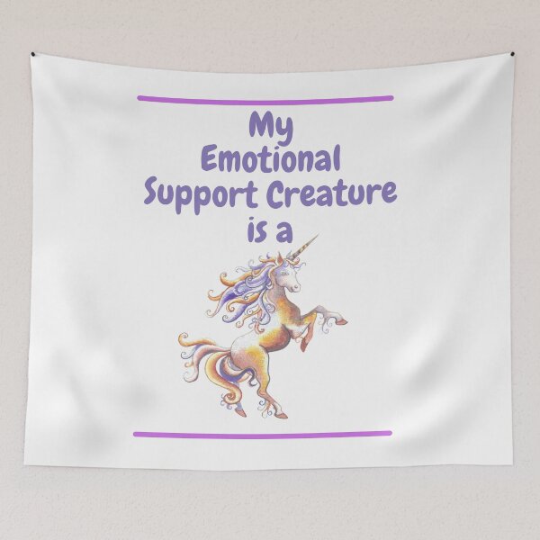 Item preview, My Emotional Support Creature is a Unicorn designed and sold by SnarkSharks.