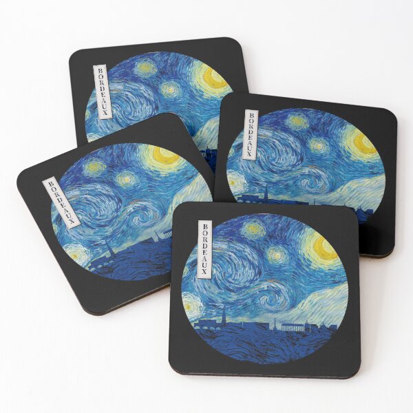 Item preview, Bordeaux Starry Night Van Gogh Circle designed and sold by DFerraz.