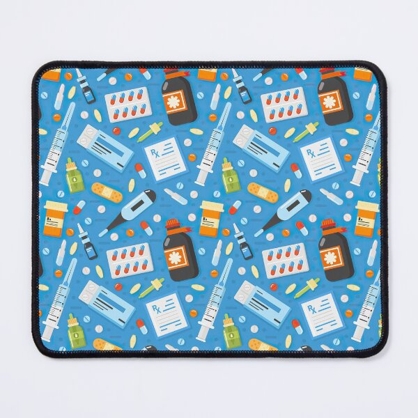 Item preview, Pharmacy Items On Blue  designed and sold by MignonBeauty.