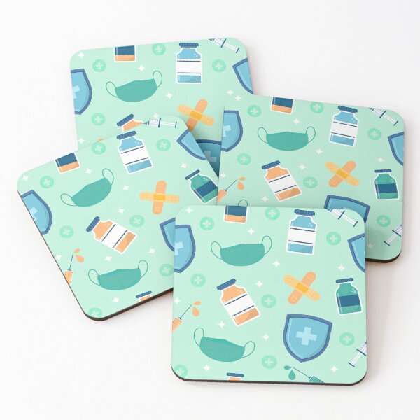 Item preview, Pharmacy Items On Green Background  designed and sold by MignonBeauty.