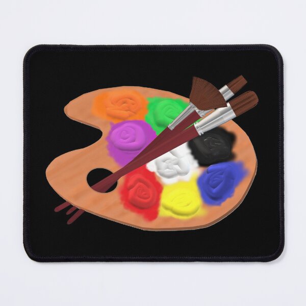 Item preview, Paint Palette with Artist Brushes (Black Background) designed and sold by ArtByLM.