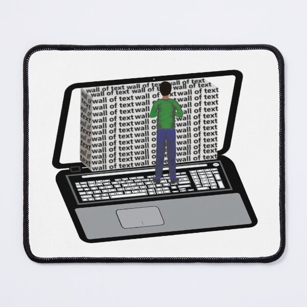 Item preview, Wall of Text on a Laptop Computer (White Background)  designed and sold by ArtByLM.