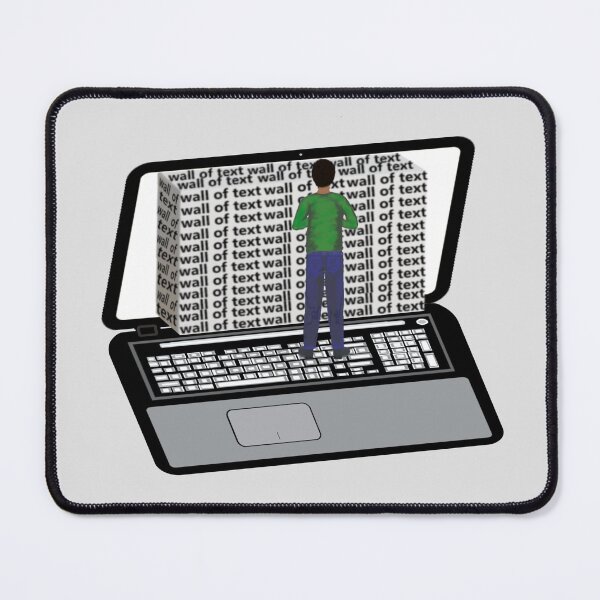 Item preview, Wall of Text on a Laptop Computer (Light Gray Background) designed and sold by ArtByLM.