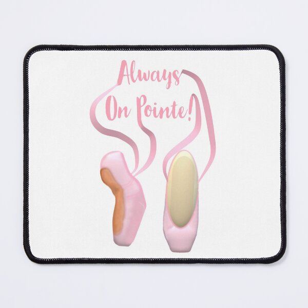 Item preview, Always On Pointe!  Ballet Pointe Shoes and Ribbons. (White Background) designed and sold by ArtByLM.