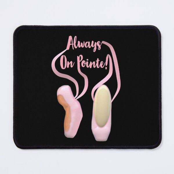 Item preview, Always On Pointe! Ballet Pointe Shoes and Ribbons. (Black Background) designed and sold by ArtByLM.