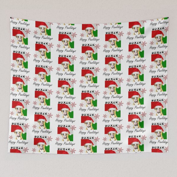 Item preview, Happy Pawlidays – Christmas Boxer Dog Design w/ Santa Hat designed and sold by platinumblks.