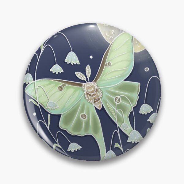 Item preview, Luna Moth and Moon designed and sold by IndiArts.