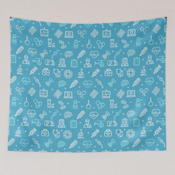 Item preview, Medical Symbols And Signs On Blue  designed and sold by VannaShanha.