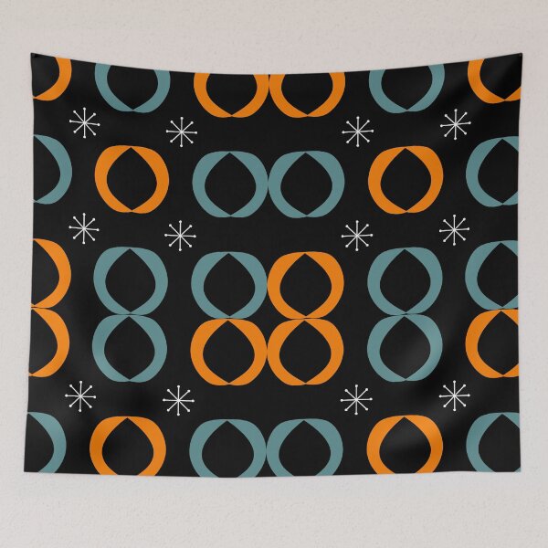 Item preview, Mid Century Modern Retro Vintage Ovals and Stars designed and sold by Itaya Art.