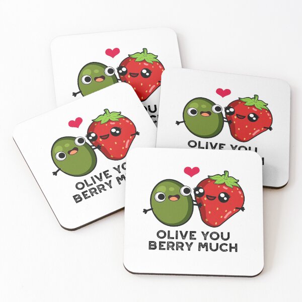 Item preview, Olive You Berry Much Funny Fruit Puns  designed and sold by punnybone.
