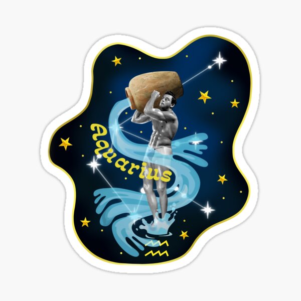 Item preview, Aquarius Astrology Collage designed and sold by Physique & Fantasy.