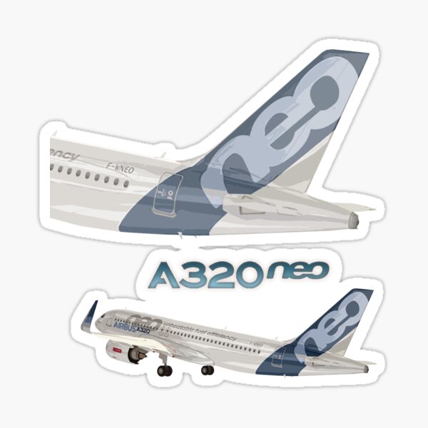 Airbus A320 Neo Stickers for Sale | Redbubble