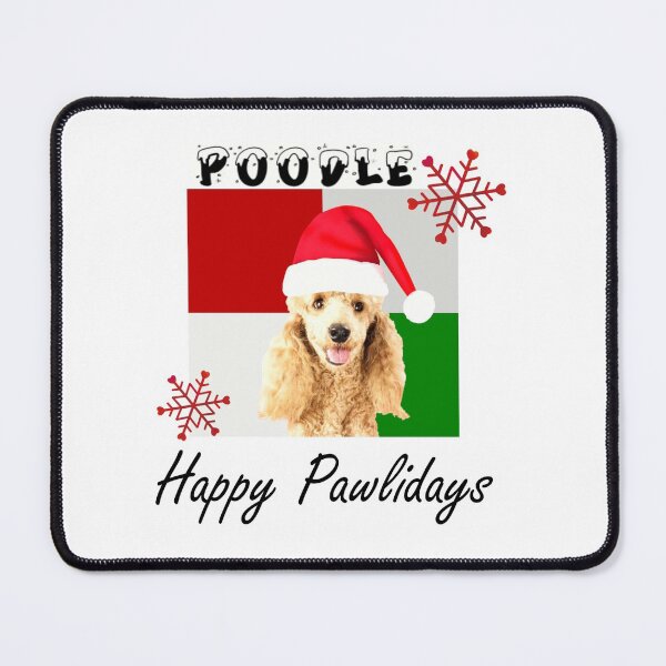 Item preview, Happy Pawlidays – Christmas Poodle Dog Design w/ Santa Hat designed and sold by platinumblks.
