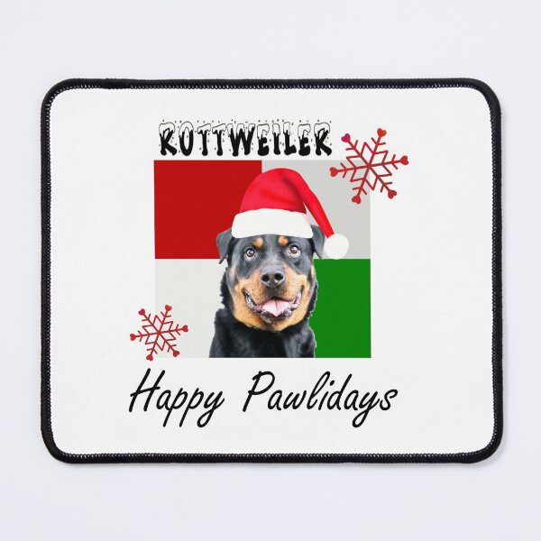 Item preview, Happy Pawlidays – Christmas Rottweiler Dog Design w/ Santa Hat designed and sold by platinumblks.