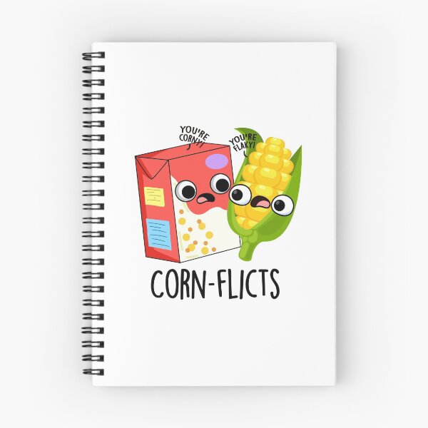 Item preview, Corn-flict Cute Cornflake Corn Pun designed and sold by punnybone.