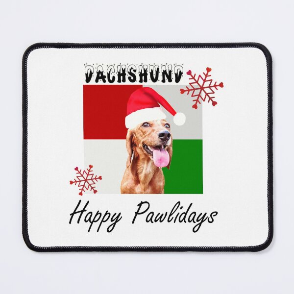 Item preview, Happy Pawlidays – Christmas Dachshund Dog Design w/ Santa Hat designed and sold by platinumblks.