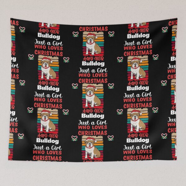 Item preview, Just A Girl Who Loves Christmas And Her Bulldog designed and sold by R&BApparel.