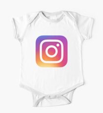 Instagram (Logo) Short Sleeve Baby One-Piece