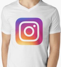 Instagram (Logo) T-Shirt mit V-Ausschnitt für Männer
