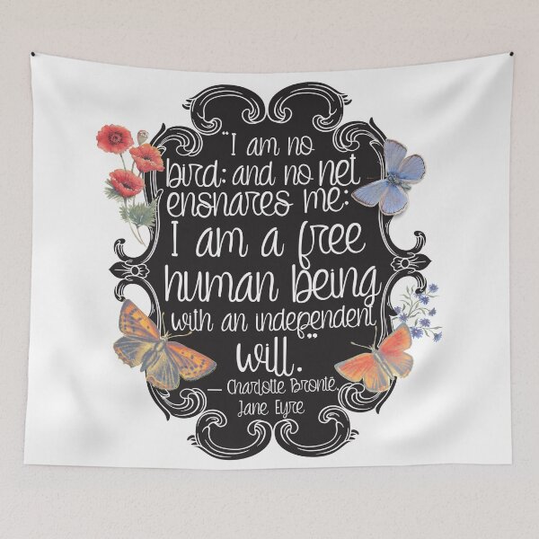 Item preview, Charlotte Brontë Jane Eyre Book Quote designed and sold by Pinkmagenta.