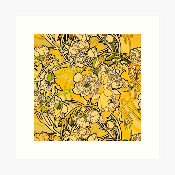 Aperçu de l'œuvre Alphonse Mucha - Fleurs, (1860-1939),No,04. créée et vendue par kinsley45.