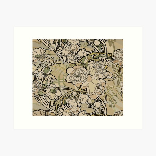 Aperçu de l'œuvre Alphonse Mucha - Fleurs, (1860-1939),No,07. créée et vendue par kinsley45.