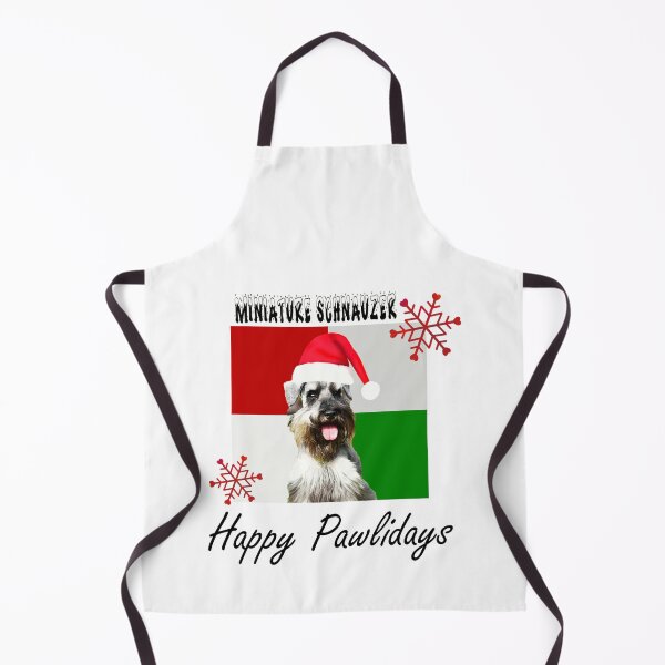 Item preview, Happy Pawlidays – Christmas Miniature Schnauzer Dog Design w/ Santa Hat designed and sold by platinumblks.