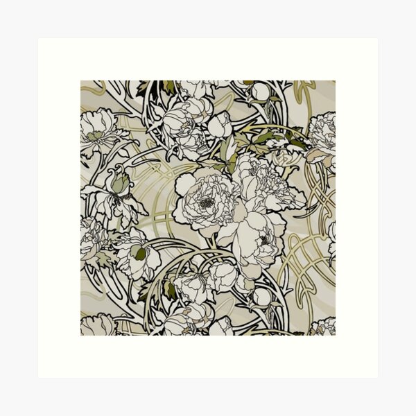 Aperçu de l'œuvre Alphonse Mucha - Fleurs, (1860-1939),No,08. créée et vendue par kinsley45.