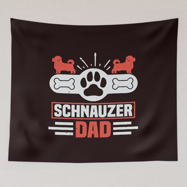 Item preview, Schnauzer Dad - Funny Miniature Schnauzer Tees designed and sold by StreetShirts1.