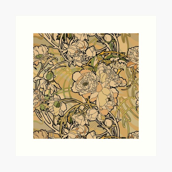 Aperçu de l'œuvre Alphonse Mucha - Fleurs, (1860-1939),No,09. créée et vendue par kinsley45.