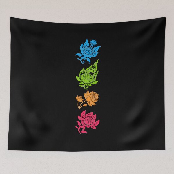 Item preview, Asian Flower Art Pan Romantic. Panromantic Pride designed and sold by Subtle Pride Shop.