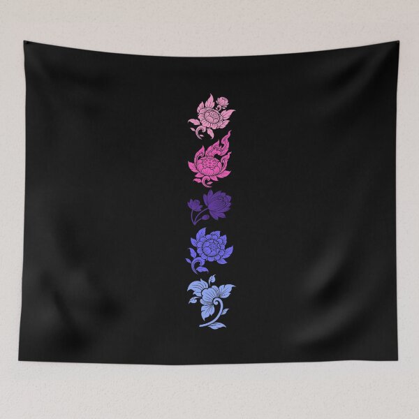 Item preview, Asian Flower Art Omni Sexual. Omnisexual Pride designed and sold by Subtle Pride Shop.