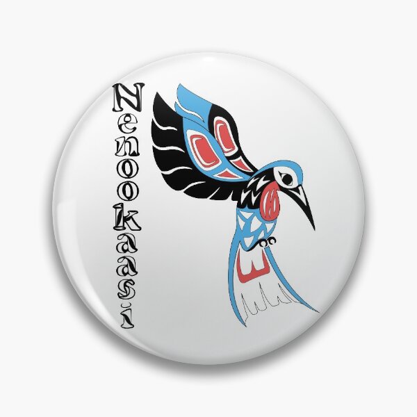 Item preview, Indigenous Hummingbird (Nenookaasi) Blue designed and sold by KendraHowland.