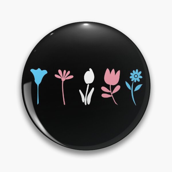 Item preview, Standing Flowers. Transgender Pride designed and sold by Subtle Pride Shop.