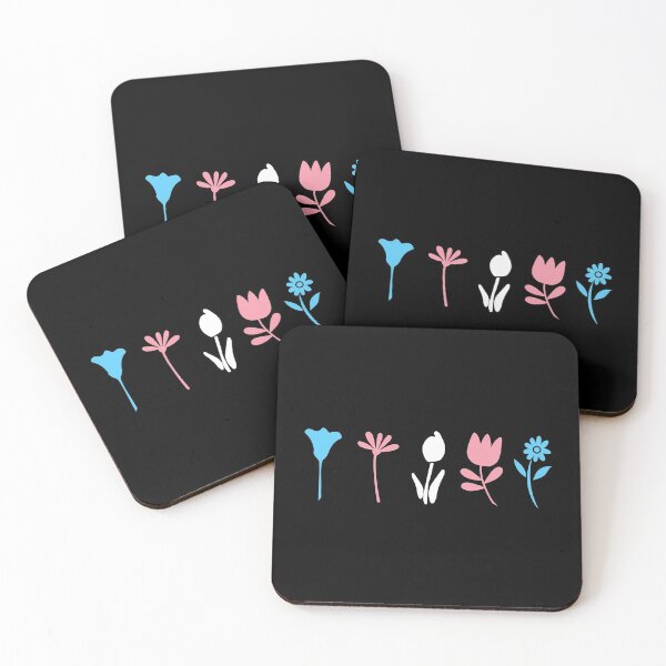 Item preview, Standing Flowers. Transgender Pride designed and sold by Subtle Pride Shop.