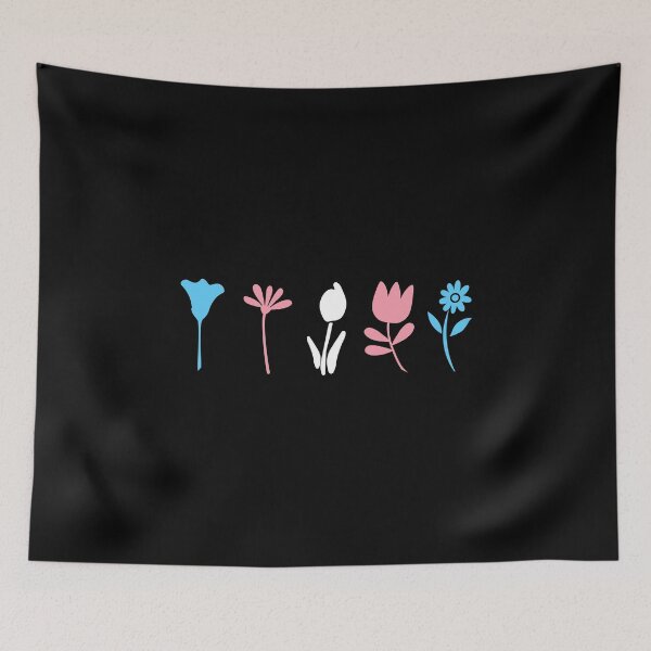 Item preview, Standing Flowers. Transgender Pride designed and sold by Subtle Pride Shop.