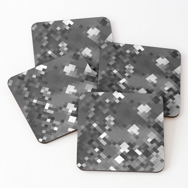 Item preview, graphic design pixel geometric square pattern abstract background in black and white designed and sold by Mrvell.