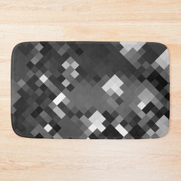 Item preview, graphic design pixel geometric square pattern abstract background in black and white designed and sold by Mrvell.