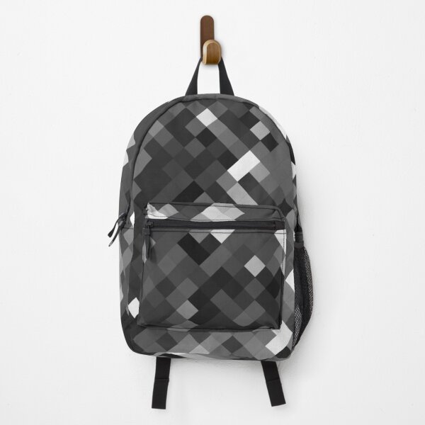 Item preview, graphic design pixel geometric square pattern abstract background in black and white designed and sold by Mrvell.