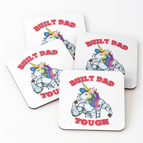 Item preview, Built Dad Tough - Funny Quotes With A Unicorn To Show Dad Strength designed and sold by Delandor.