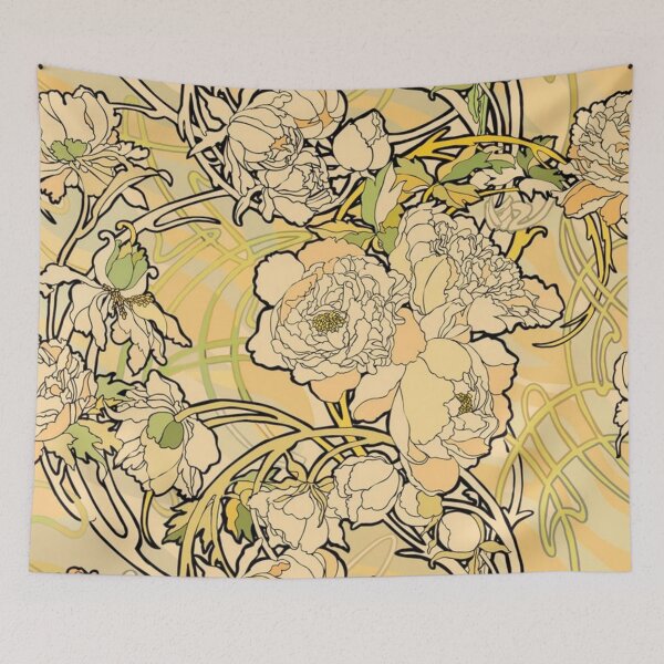 Item preview, Alphonse Mucha - Flowers,textile, (1860-1939),No,01, designed and sold by kinsley45.