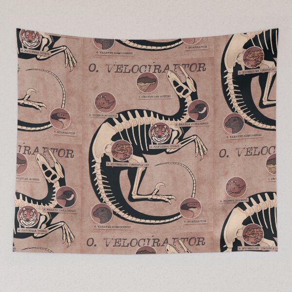 Item preview, Velociraptor Genetic Makeup Naturalist Diagram designed and sold by catdoq.