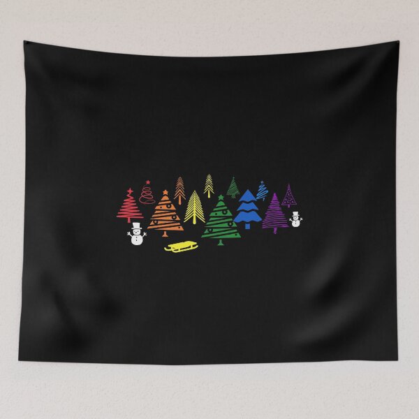 Item preview, Christmas Tree Forest LGBT Colors. LGBTQ Pride designed and sold by Subtle Pride Shop.