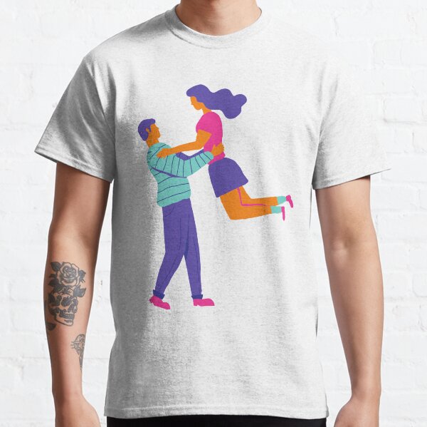 Cute Couple In Romantic Love Relationship Classic T-Shirt